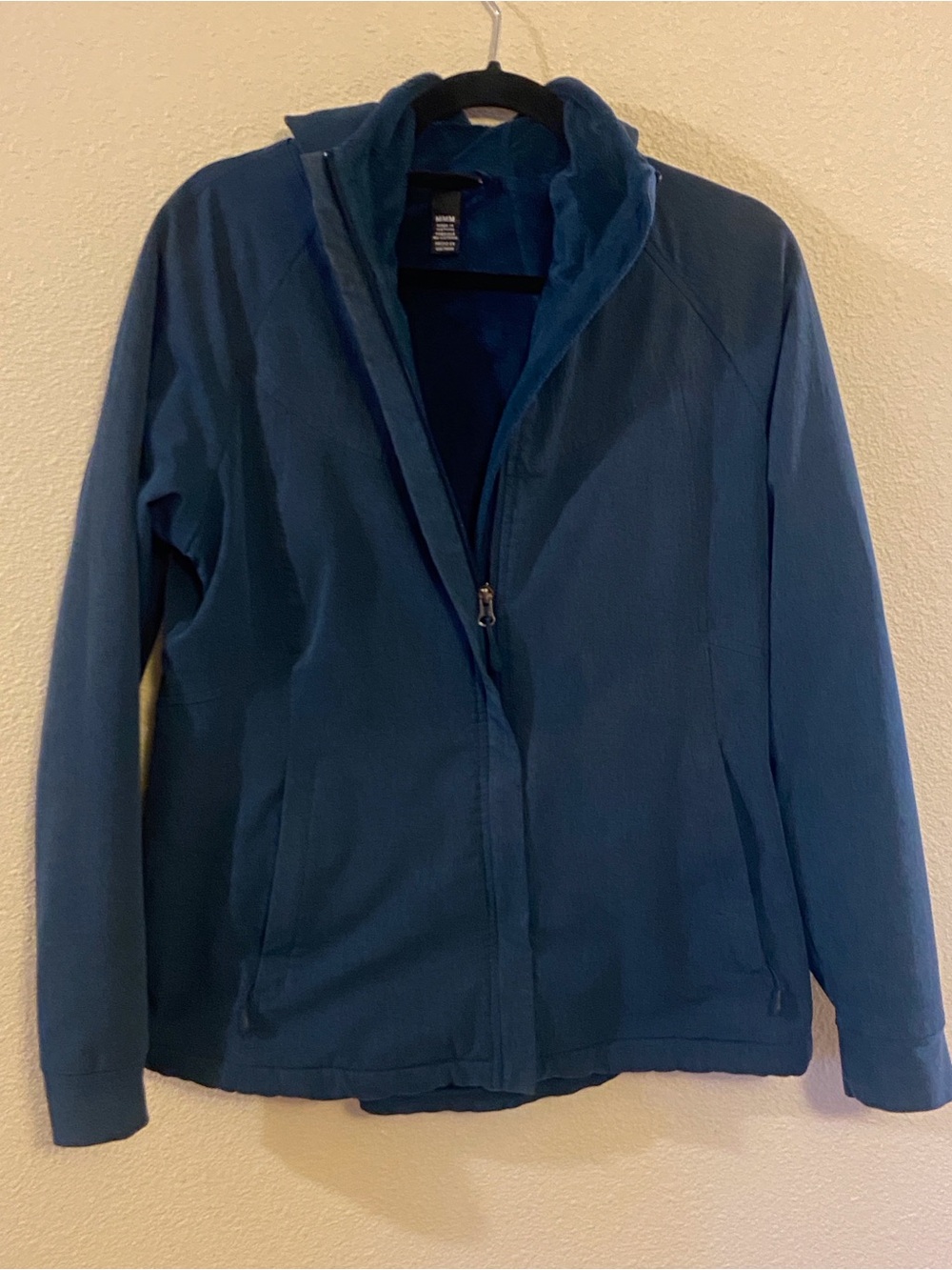 Women's Utility Jacket in Teal Blue - Lightweight Zip Front